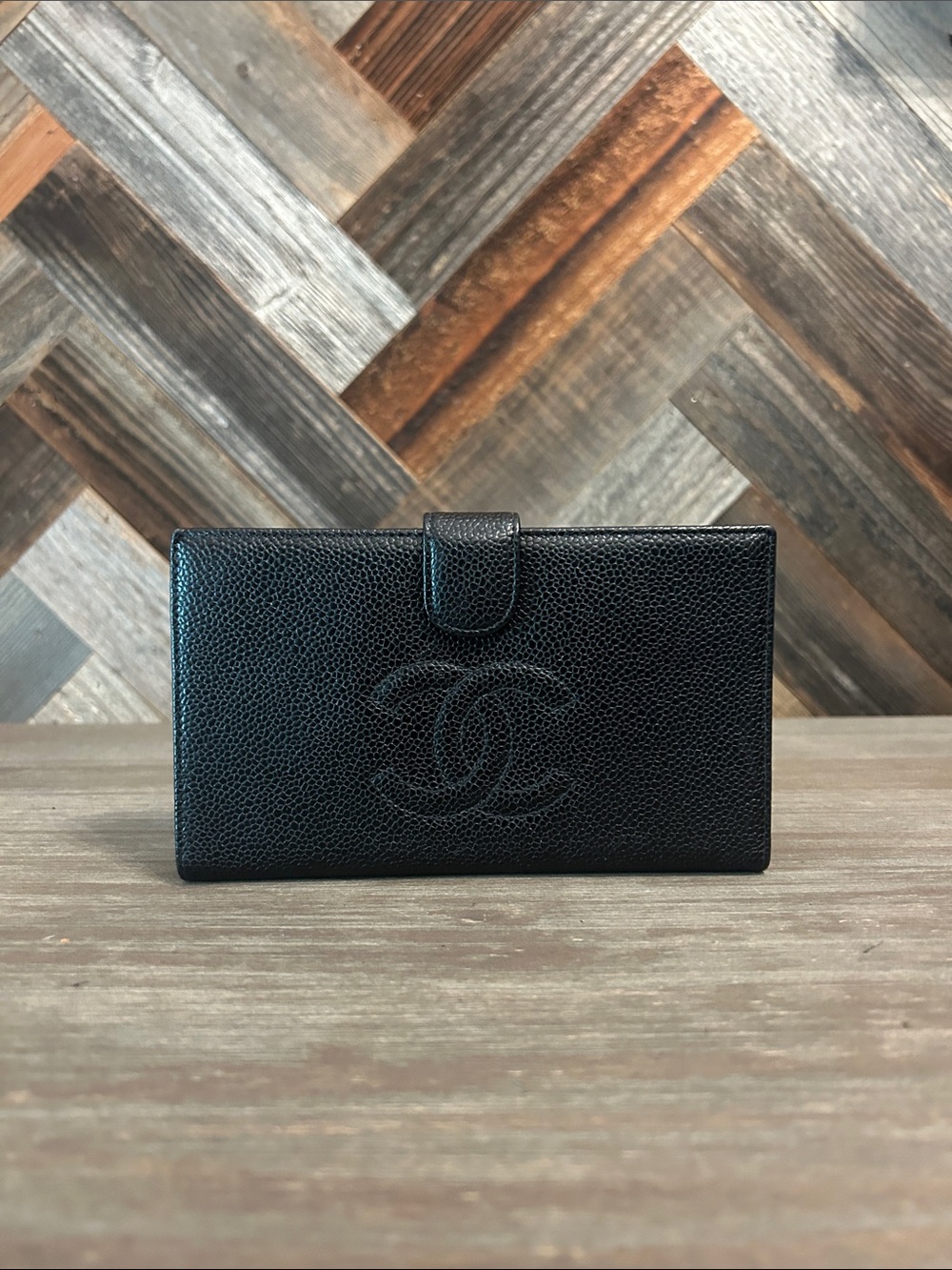 Chanel CC Caviar Leather Wallet